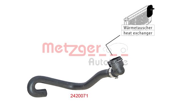 Шланг радиатора - 2420071 METZGER